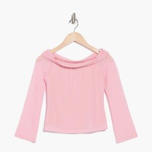Self Esteem light pink off shoulder top